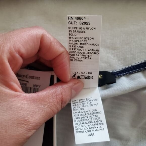 Juicy Couture Swim Set Couture Riviera Tie Side Bikini & Halter Bra Sz Medium - Picture 6 of 6